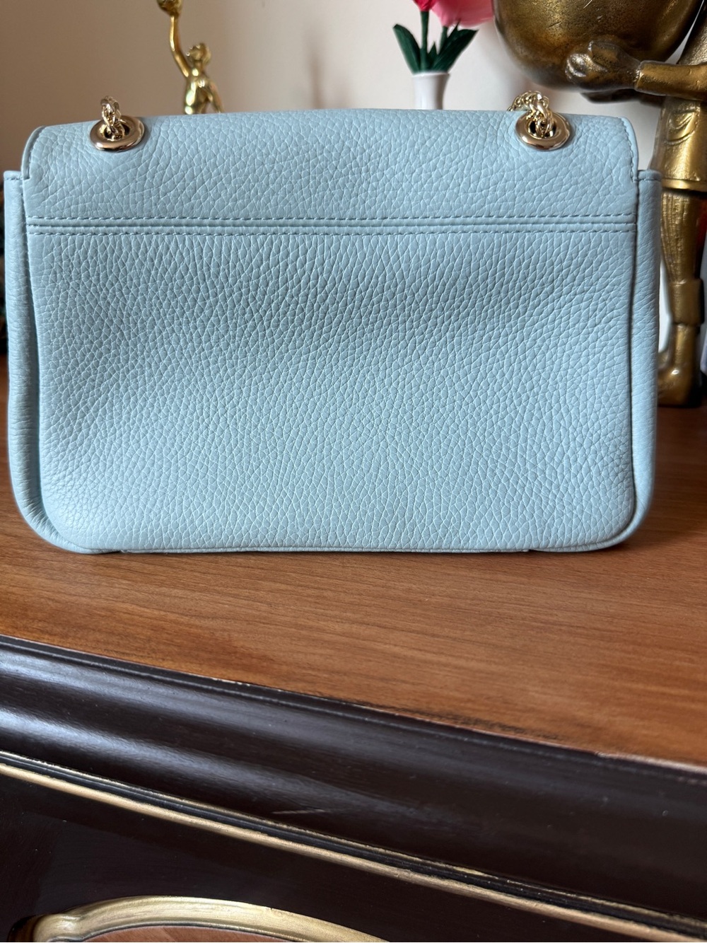 Strathberry East/West Mini — Duck Egg Blue Soft Grain Leather - Picture 2 of 9